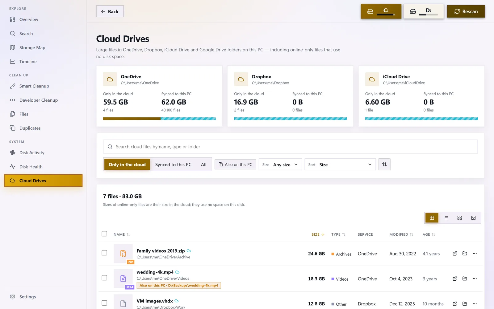 Cloud drives