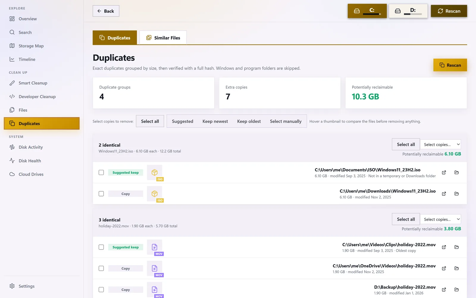 Duplicates