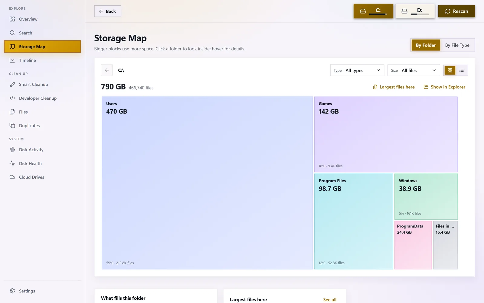 Storage map